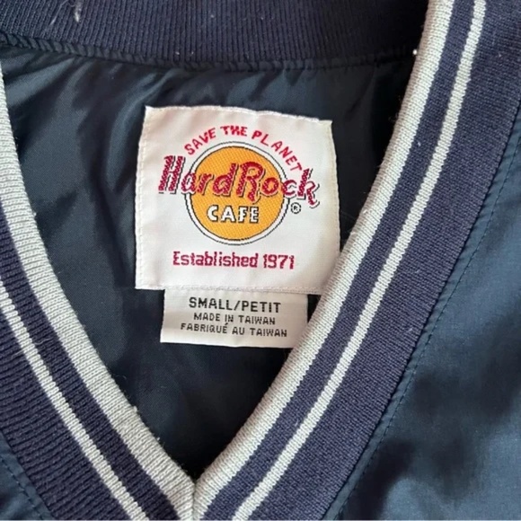 Hard Rock Cafe Navy V-Neck Jacket Phoenix Small - Picture 3 of 8